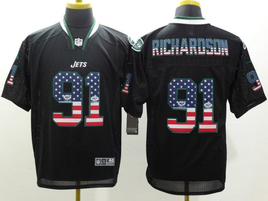 Men's New York Jets Sheldon Richardson #91 Black Game Jersey1