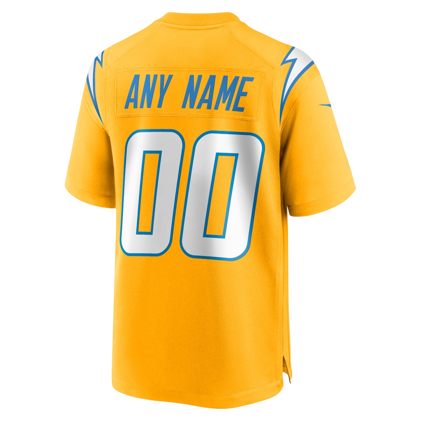 Los Angeles Chargers Gold Alternate Charger Power Game Custom Jersey