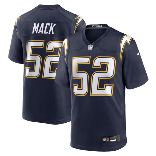 Los Angeles Chargers Khalil Mack Navy Alternate Super Chargers Game Player Jersey