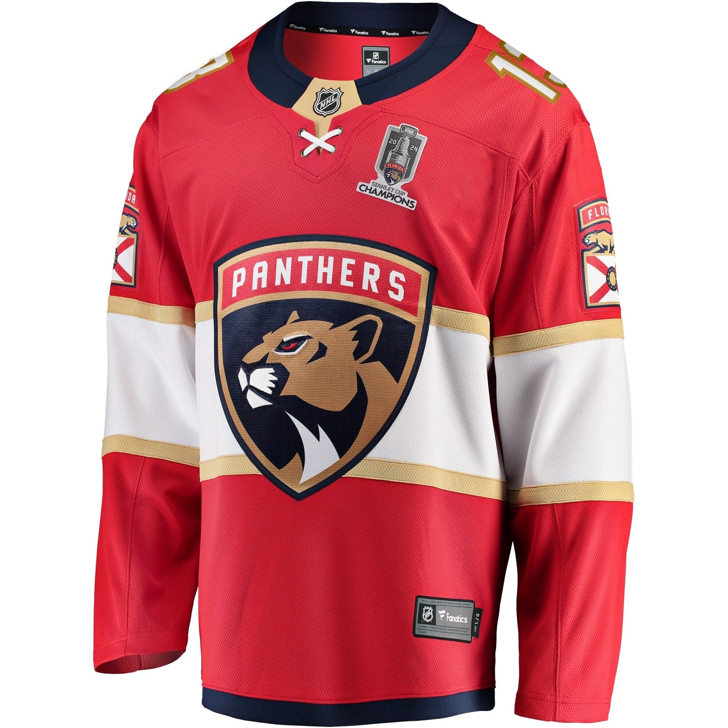 Sam Reinhart Florida Panthers   Home 2024 Stanley Cup Champions Breakaway  Jersey Red