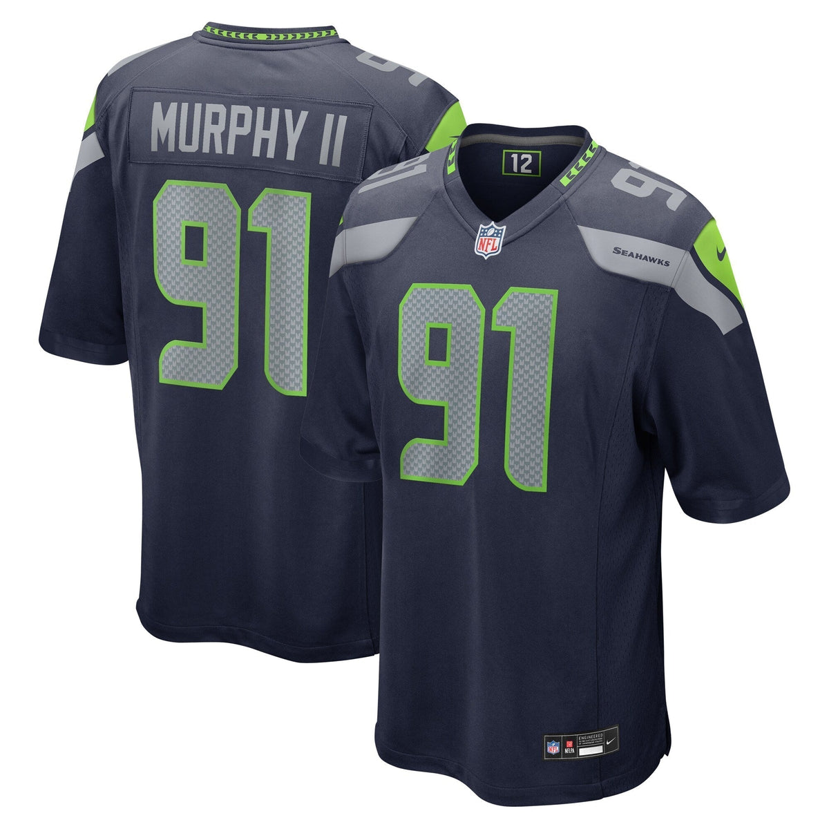 Byron Murphy II Seattle Seahawks Nike    Game Jersey - College Navy