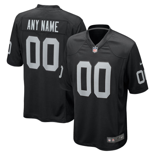 Las Vegas Raiders Black Custom Game Jersey
