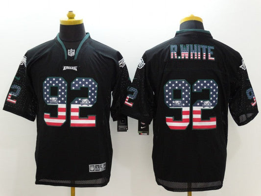 Men's Philadelphia Eagles Reggie White #92 Black Game Jersey1