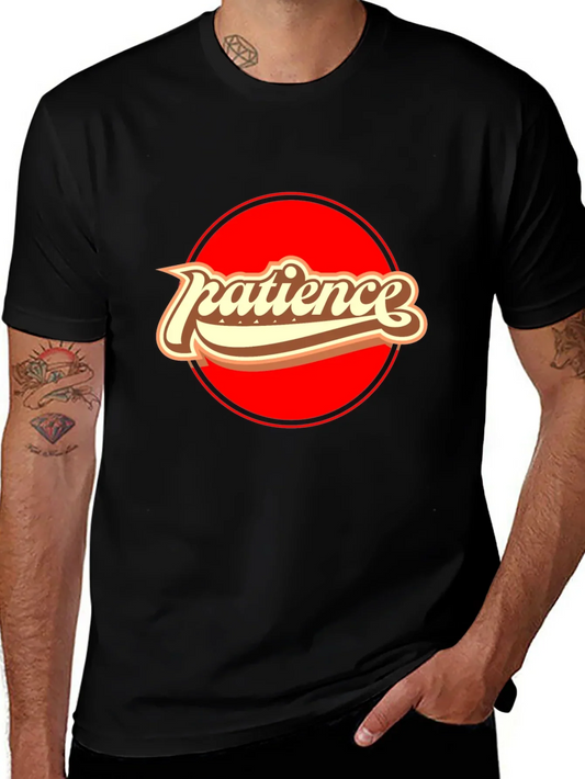 Patience Retro Graphic T-Shirt - Comfort Black Tee