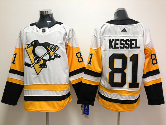 Men's Pittsburgh Penguins Phil Kessel #81 White Player Game Jersey1