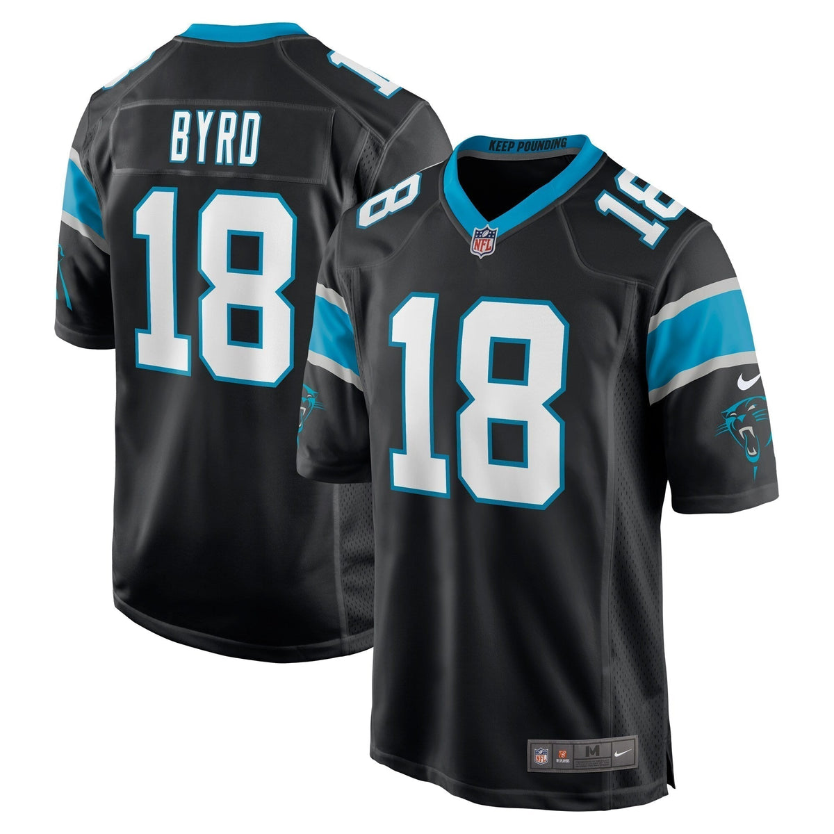 Damiere Byrd Carolina Panthers Nike Game   Jersey - Black