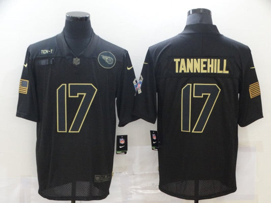 Men's Tennessee Titans Ryan Tannehill #17 Black Game Jersey1