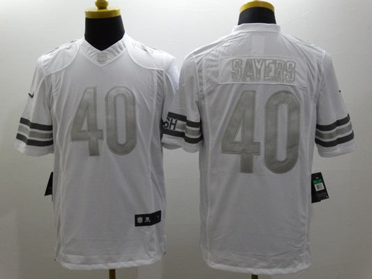 Men's Chicago Bears Gale Sayers #40 White Game Jersey1
