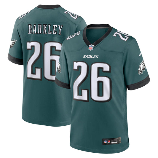 Philadelphia Eagles Saquon Barkley Midnight Green Game Player Jersey