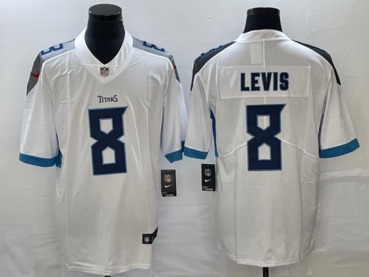 Men's Tennessee Titans Will Levis #8 White Game Jersey1