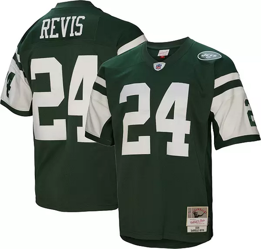 Men's New York Jets Darrelle Revis #24 2009 Green Throwback Jersey