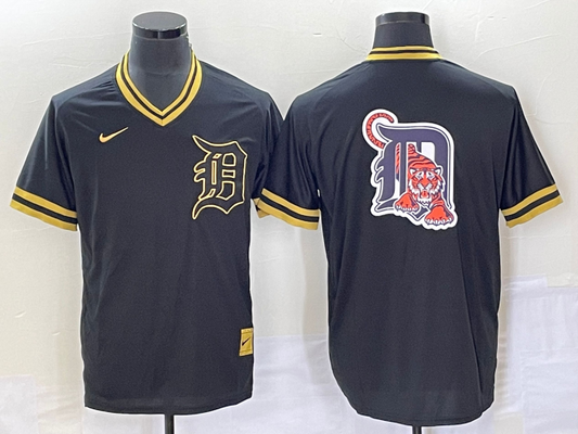 Men's Detroit Tigers Black Replica Team Jersey1