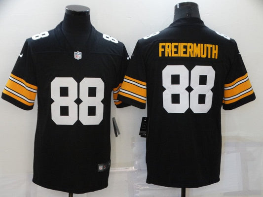 Men's Pittsburgh Steelers Pat Freiermuth #88 Black Player Game Jersey1
