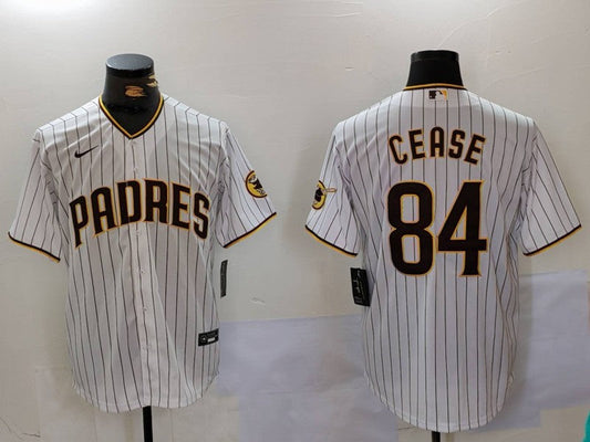 Men's San Diego Padres Dylan Cease #84 White Home Limited Player Jersey1