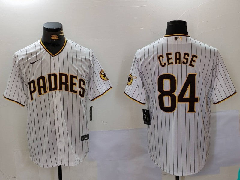 Men's San Diego Padres Dylan Cease #84 White Home Limited Player jersey