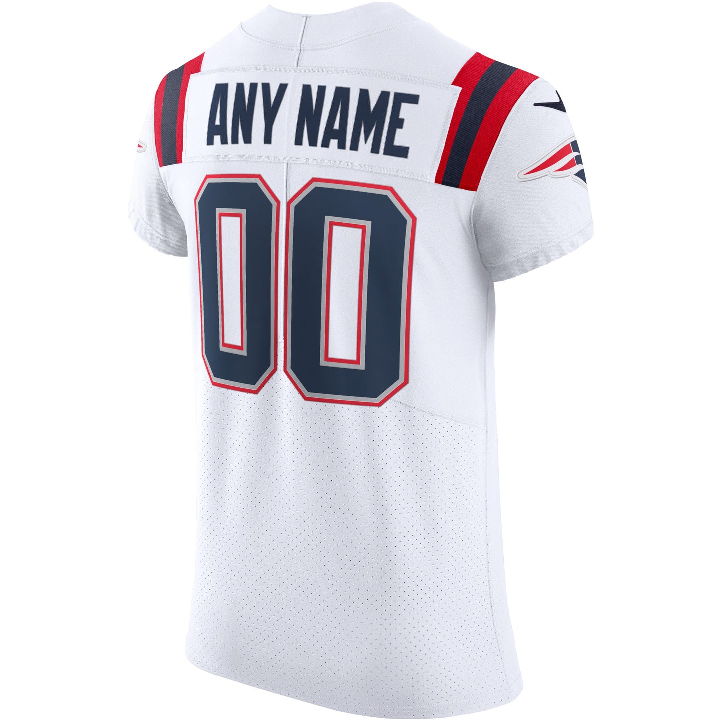 New England Patriots White Vapor Elite Custom Jersey