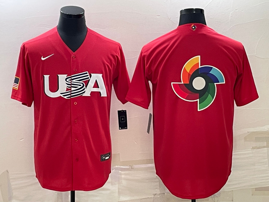 Men's 2023 World Baseball Classic USA Red jersey
