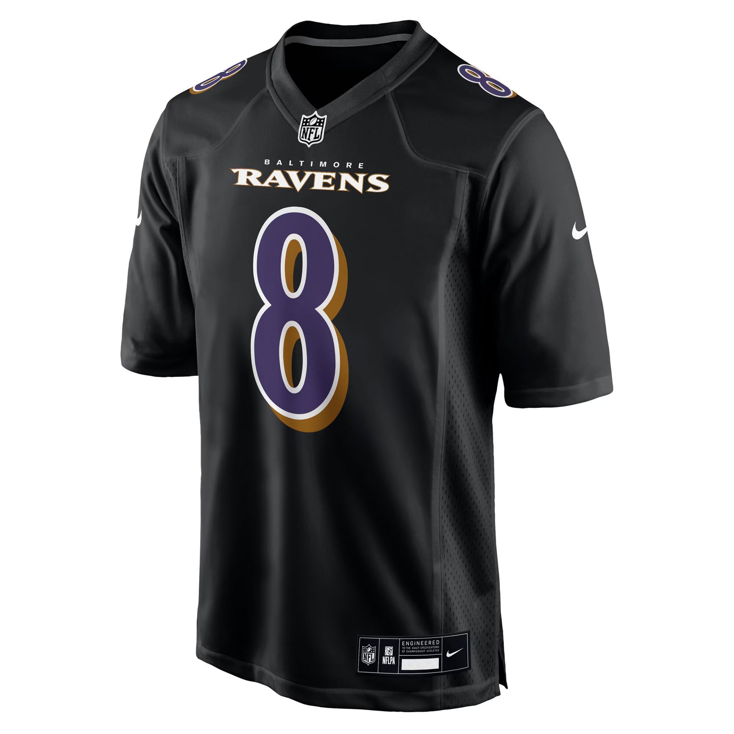 Baltimore Ravens Lamar Jackson Carbon Black Fashion Jersey