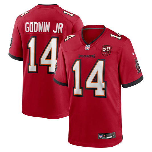 Tampa Bay Buccaneers Chris Godwin Jr. Red 50th Season Team Game Jersey