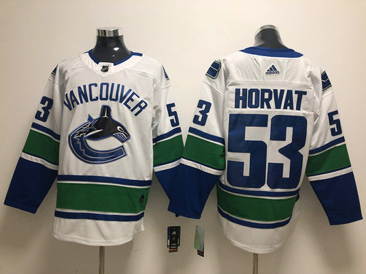 Men's Vancouver Canucks Bo Horvat #53 White Breakaway Jersey1