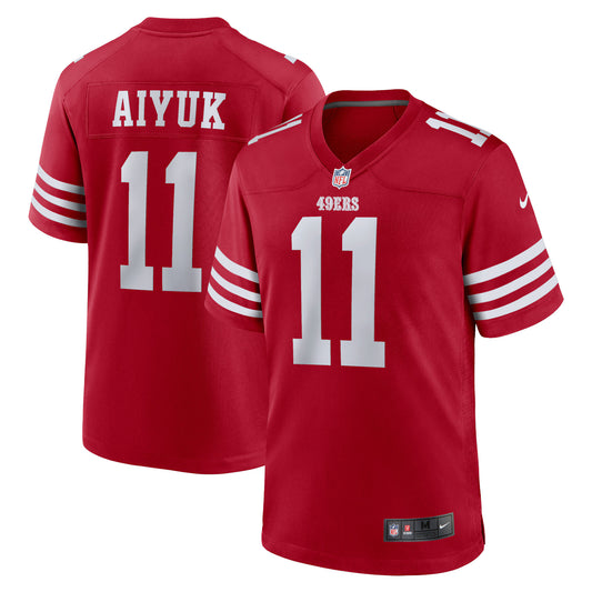San Francisco 49ers Brandon Aiyuk Scarlet Team Player Game Jersey
