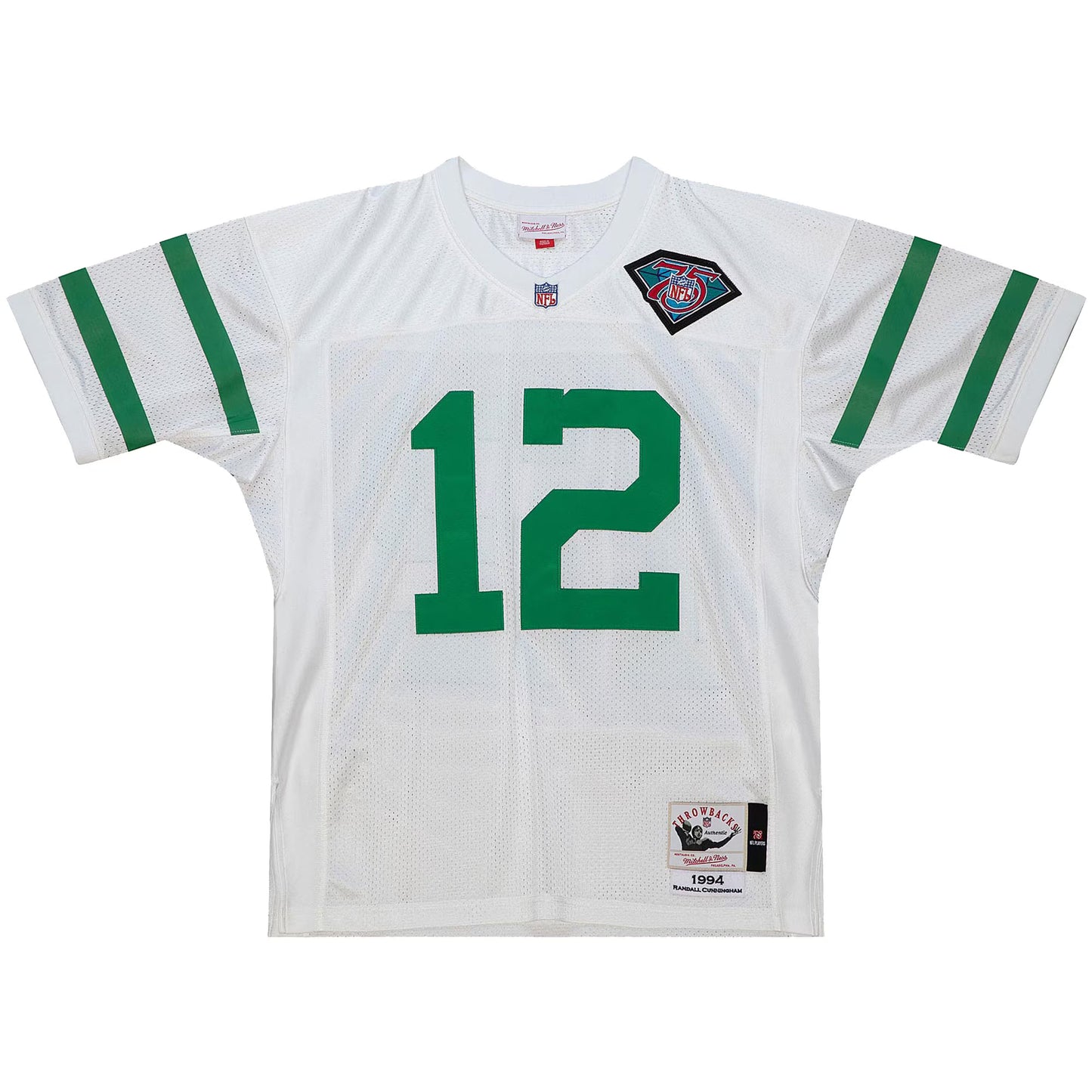 Philadelphia Eagles 1994 Randall Cunningham Mitchell & Ness White Authentic Throwback Retired Player Jersey