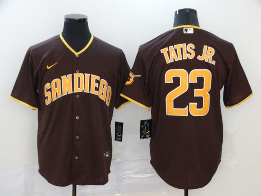 Men's San Diego Padres Fernando Tatis Jr. #23 Stitched Brown Jersey1