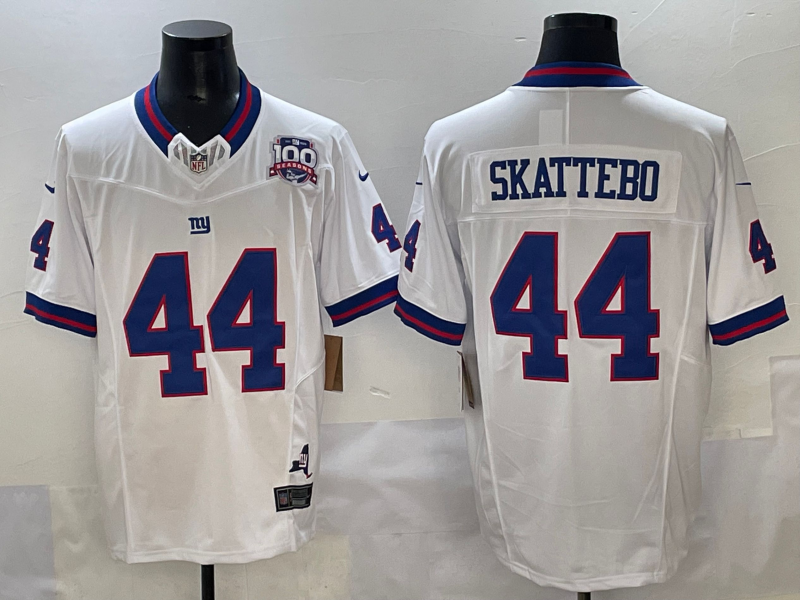 Men's New York Giants Cam Skattebo #44 White Game Player Jersey