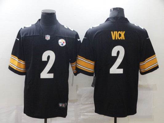 Men's Pittsburgh Steelers Michael Vick #2 Black Game Jersey1
