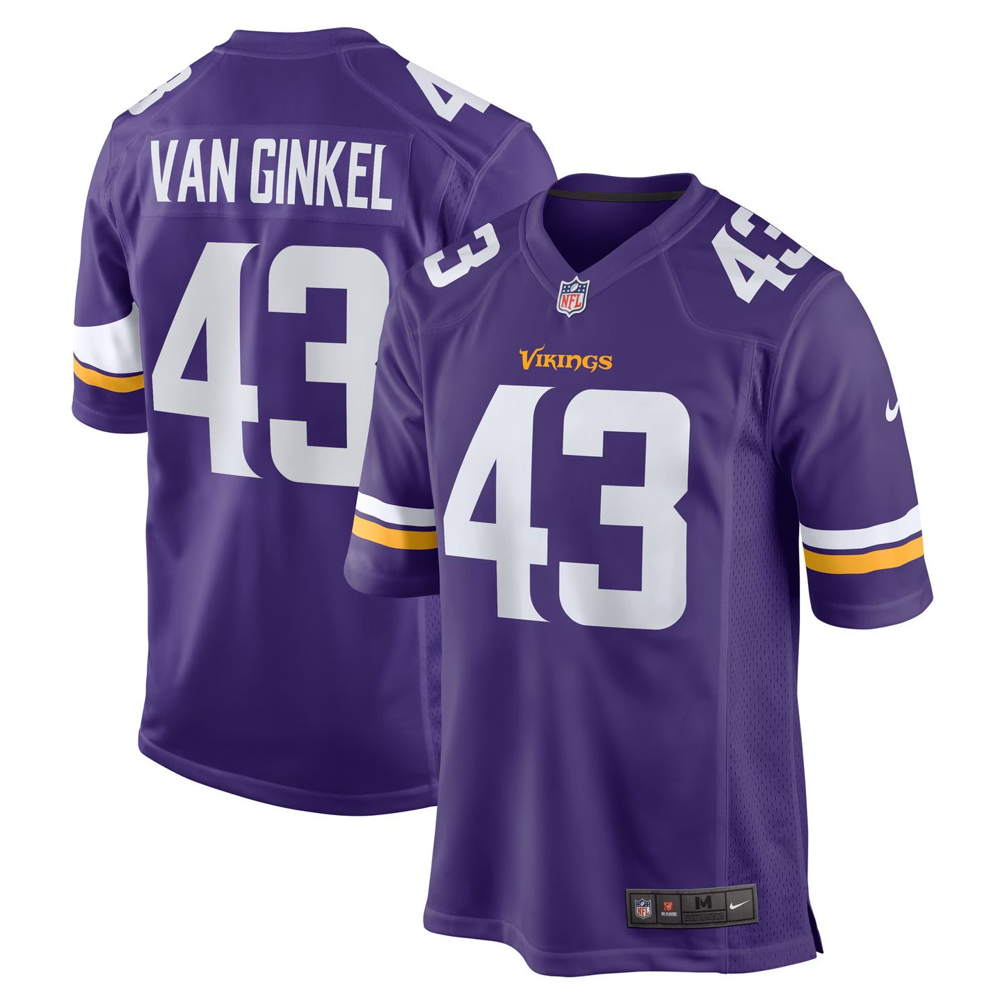 Minnesota Vikings Andrew Van Ginkel Purple Team Game Jersey