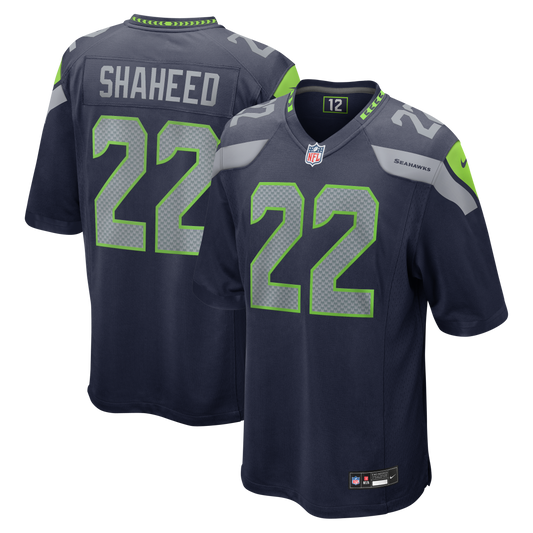 Seattle Seahawks Rashid Shaheed College Navy Team Game Jersey