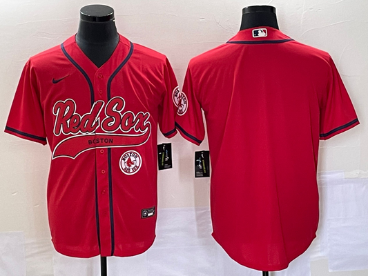 Men's Boston Red Sox Red Blank Jersey1