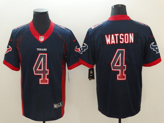 Men's Houston Texans Deshaun Watson #4 Navy Game Player Jersey1