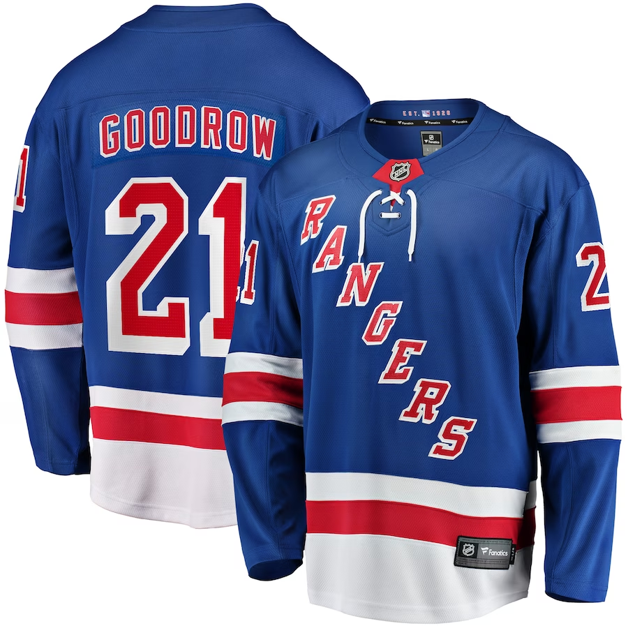 Men's New York Rangers Barclay Goodrow #21 Blue Player Game jersey