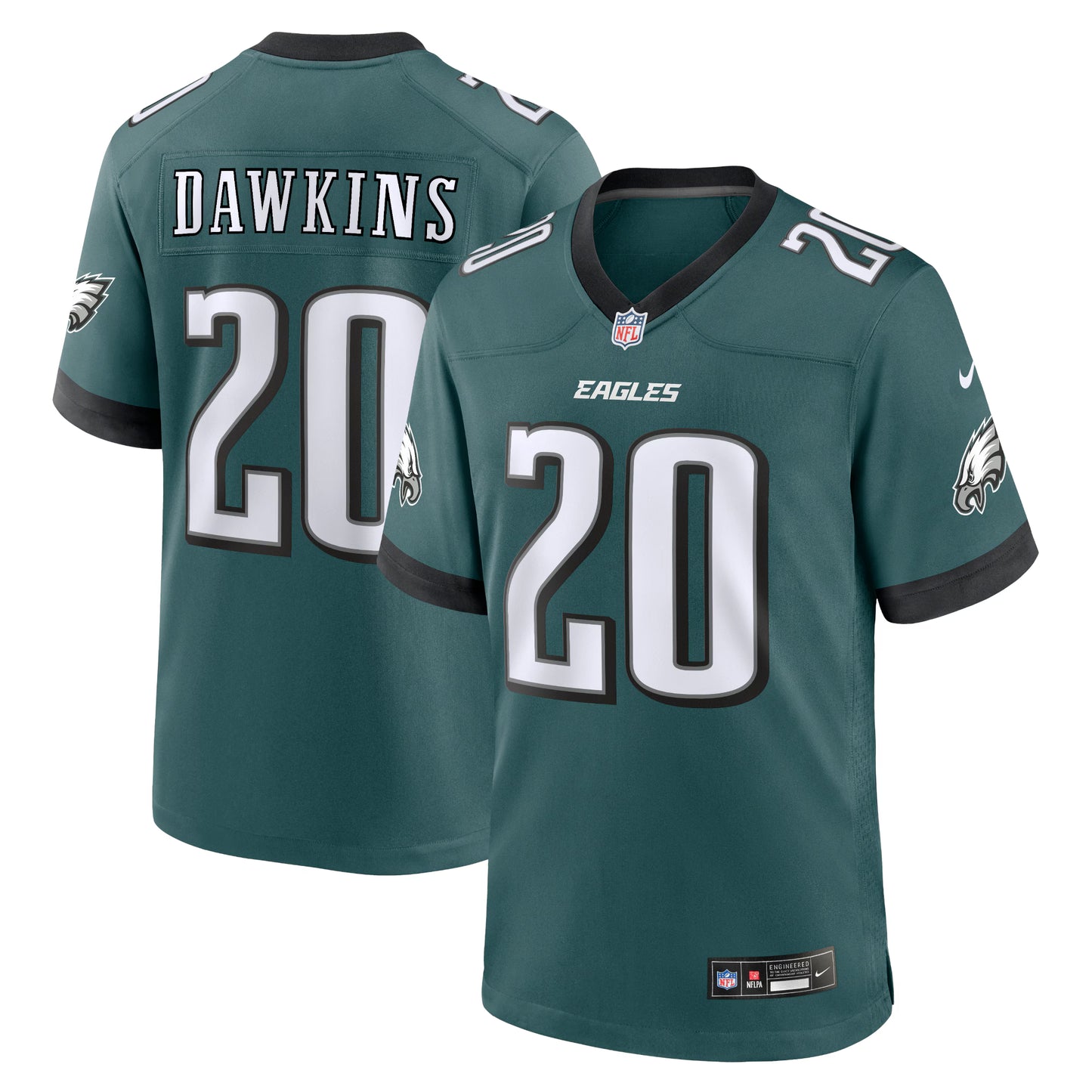 Philadelphia Eagles Brian Dawkins Midnight Green Team Game Jersey
