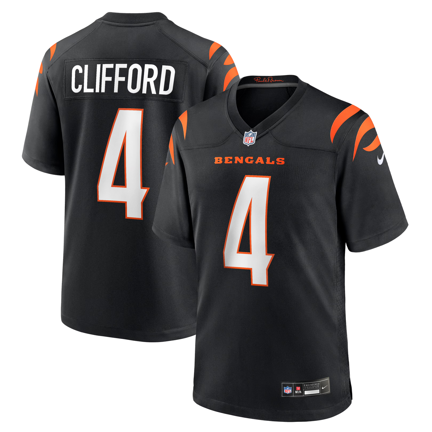Cincinnati Bengals Sean Clifford Black Team Game Jersey