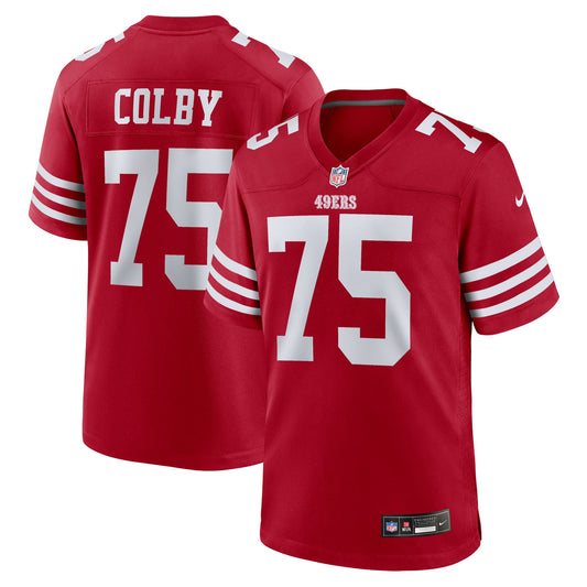 San Francisco 49ers Connor Colby Scarlet Team Game Jersey