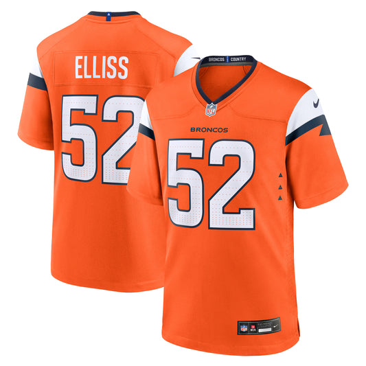 Denver Broncos Jonah Elliss Orange Team Game Jersey