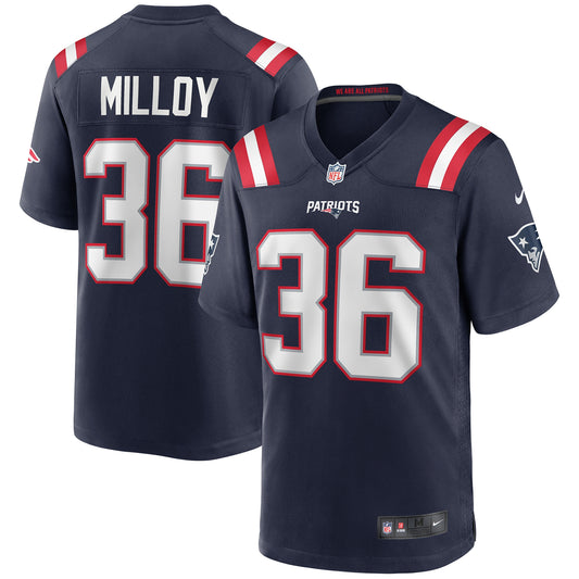 New England Patriots Lawyer Milloy Navy Game Retired Player Jersey