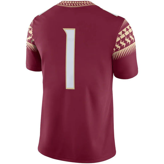 #1 F.State Seminoles Game Jersey Garnet Stitched American College Jerseys
