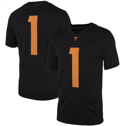 #1 T.Volunteers Dark Mode Game Jersey ?Black College Jerseys