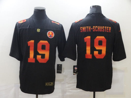 Men's Pittsburgh Steelers JuJu Smith-Schuster #19 Black Alternate Player Jersey1
