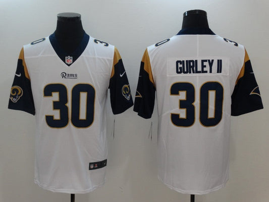Men's Los Angeles Rams Todd Gurley II #30 White Game jersey