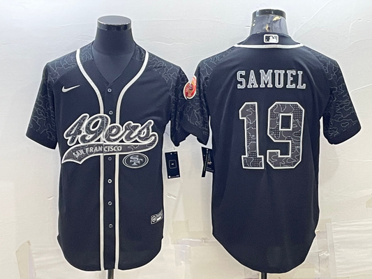 Men's San Francisco 49ers Deebo Samuel #19 Black Retired Player RFLCTV Limited jersey Joint Edition