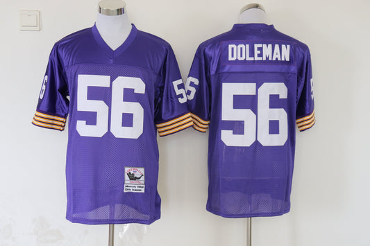 Men's Minnesota Vikings Chris Doleman Mitchell & Ness Purple Legacy Replica Jersey1