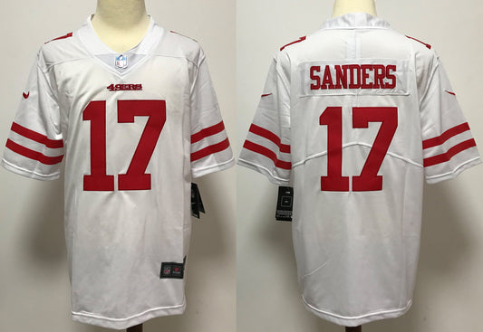 Men's San Francisco 49ers Emmanuel Sanders #17 White Game Jersey1