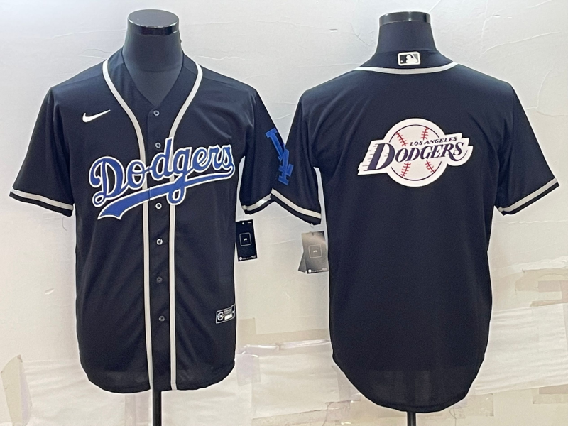 Men's Los Angeles Dodgers Black Authentic Baseball Jersey1