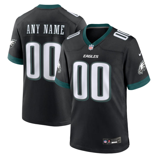 Philadelphia Eagles Black Alternate Custom Game Jersey