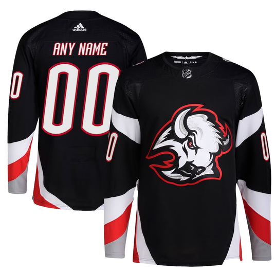 Men's Buffalo Sabres Black Alternate Authentic Custom jersey