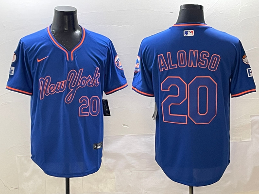Men's New York Mets Pete Alonso #20 Royal Alternate Player Jersey